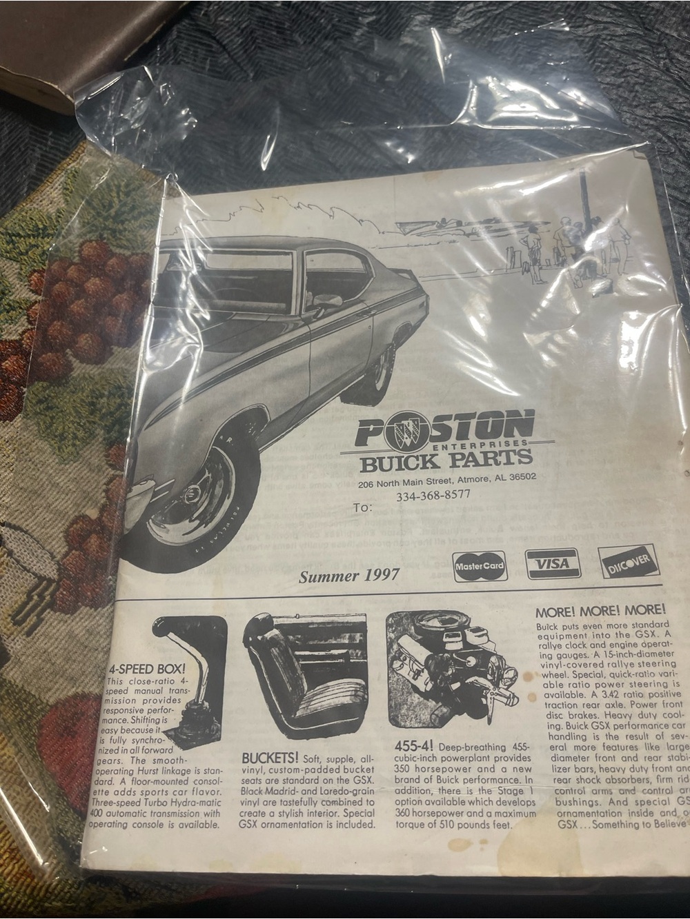 Poston Enterprises Buick Parts Catalog Summer 1997